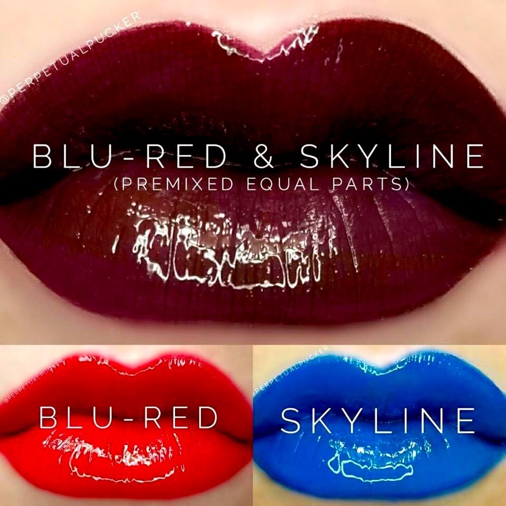 LipSenseDuo: Blu-Red & Skyline Mix-or wear alone